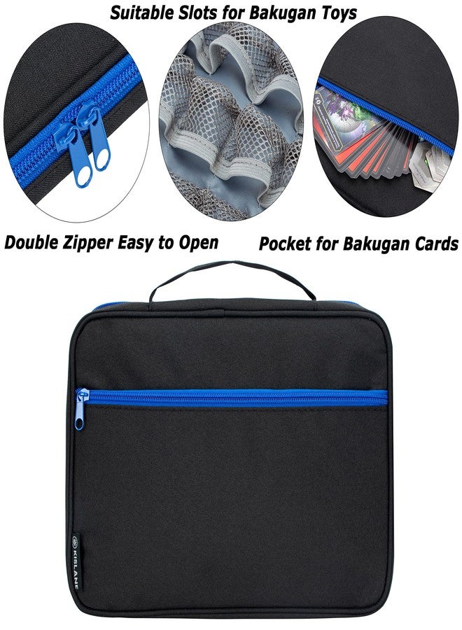 KISLANE Carrying Case Compatible with 64 Bakugan Figures, Case Compatible with Bakugan Accessories, Bag Only (Black) - Image 2